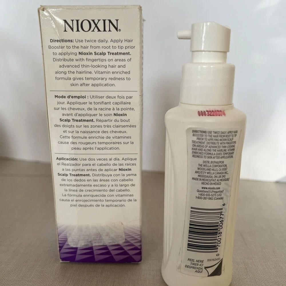 Nioxin‎ Intensive Therapy Hair Booster CoZyme-10 Vitamin Complex 3.38 oz Tested